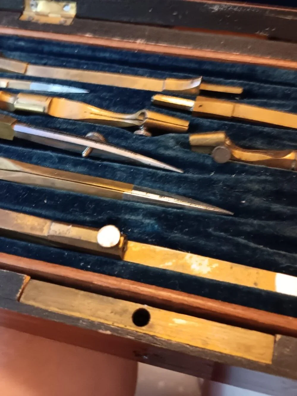 Antique Vintage Drawing Drafting SET (Original wooden box) AWESOME! **READ***